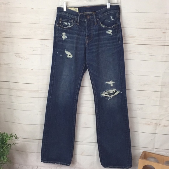 Abercrombie & Fitch Button Fly Strait Leg W28 L30 - Picture 2 of 8